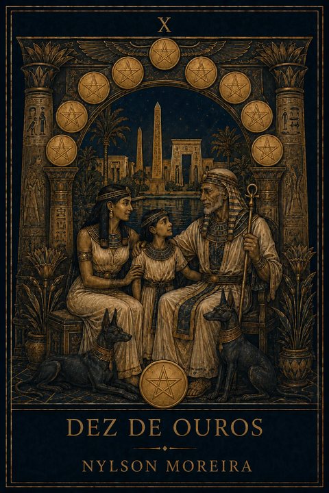 Dez de Ouros, do Tarot egípcio de Nylson Moreira